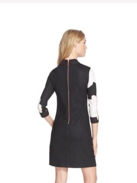 Ted Baker Kida Women Black floral collared dress Ted Size 1 = 4 Party Cocktail - Picture 4 of 12